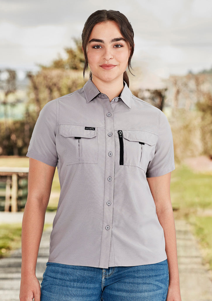 Syzmik Workwear Outdoor Women's Short Sleeve Shirt ZW765 Work Wear Syzmik   